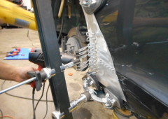 Tesla During Aluminum Auto Body Repair