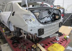 hyundai genesis g90 rear end rebuilt after accident